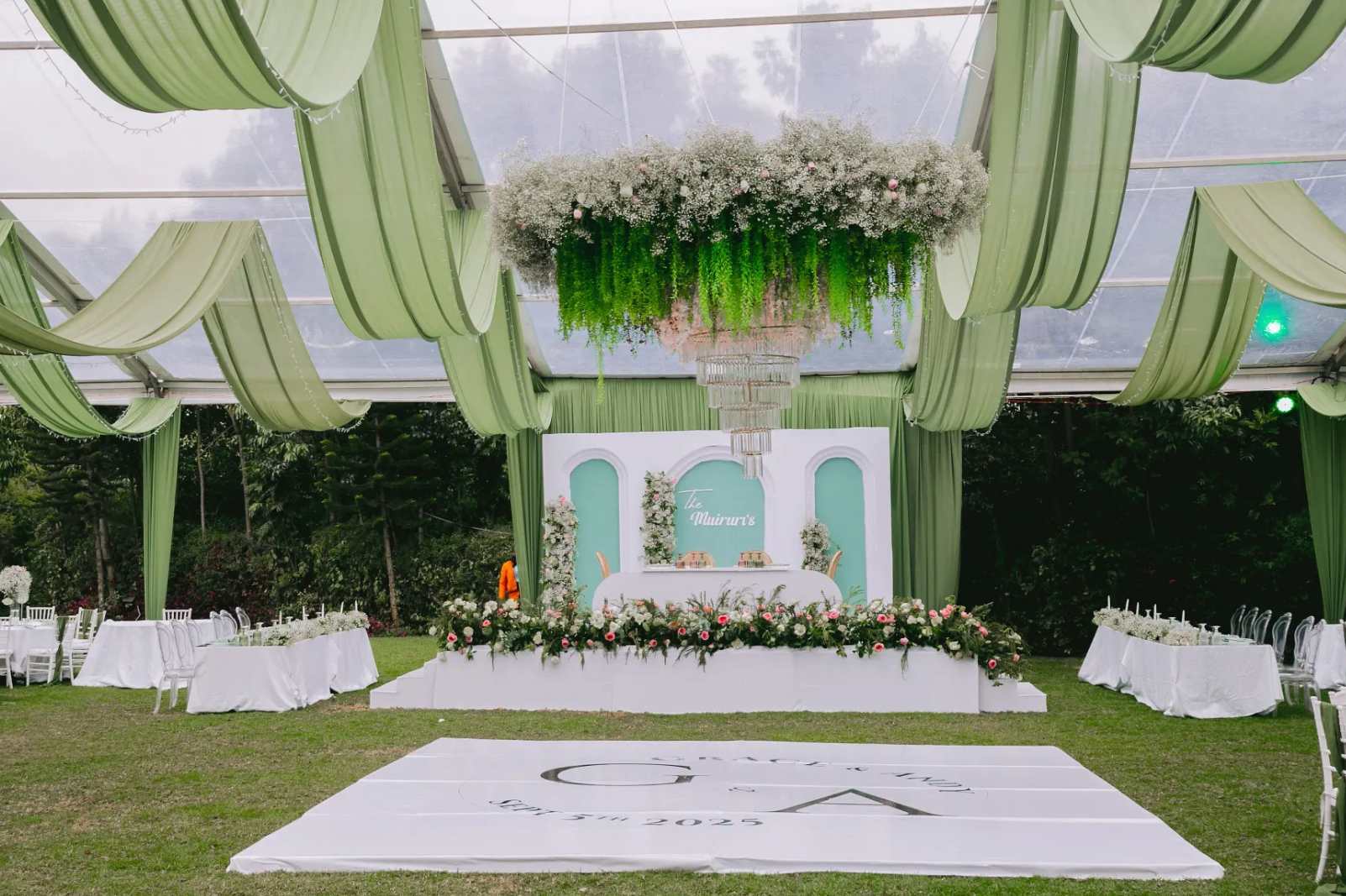 Classic church wedding setup