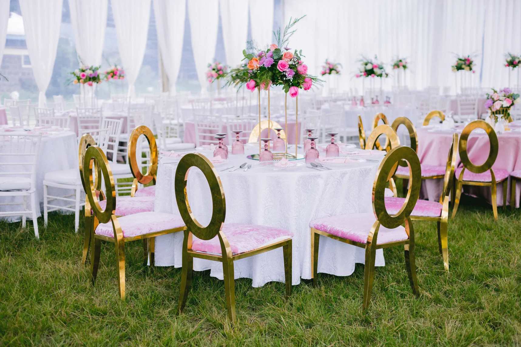 Rustic wooden table setup