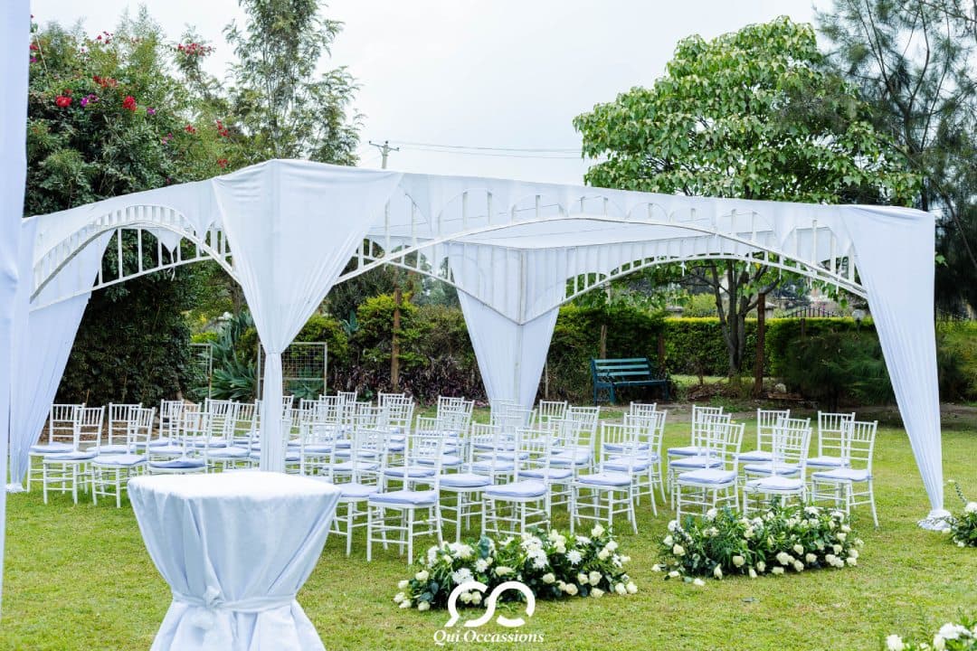 Rustic wooden table setup